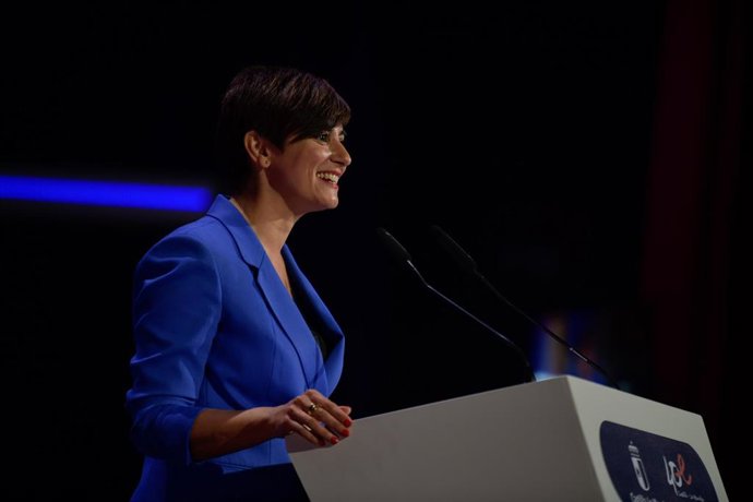 Archivo - La ministra Portavoz y de Política Territorial, Isabel Rodríguez, interviene durante el acto de celebración del Día Institucional de Castilla-La Mancha, en el Gran Teatro de Manzanares, a 31 de mayo de 2023, en Manzanares, Ciudad Real, Castill