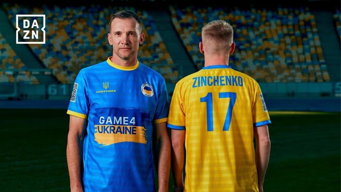 DAZN emitirá el partido solidario Game4Ukraine con estrellas como Piqué, Shevchenko, Eto'o y Cannavaro.