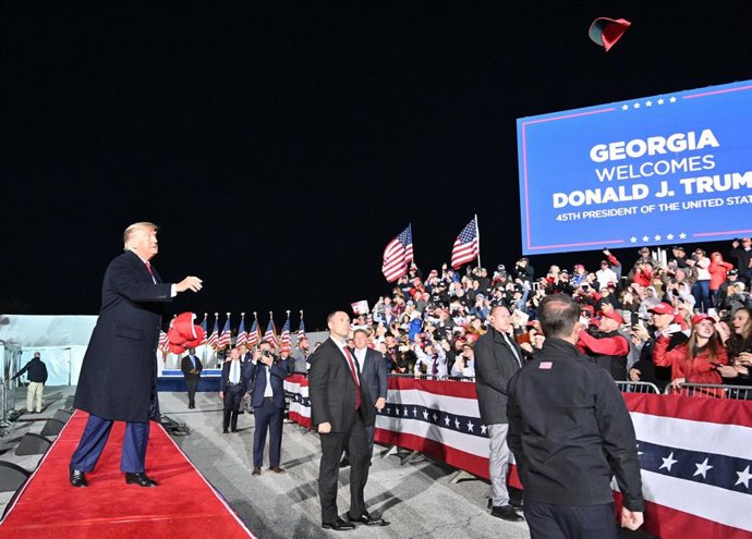 Archivo - Un acto de Donald Trump en Georgia, EEUU