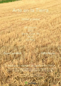 Félix Reyes y Rosa Castellot comienzan a montar su obra en los campos de Santa Lucía para 'Arte en la Tierra'