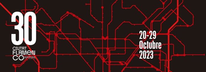Cartel del 30 aniversario del festival Ciutat Flamenco de Barcelona