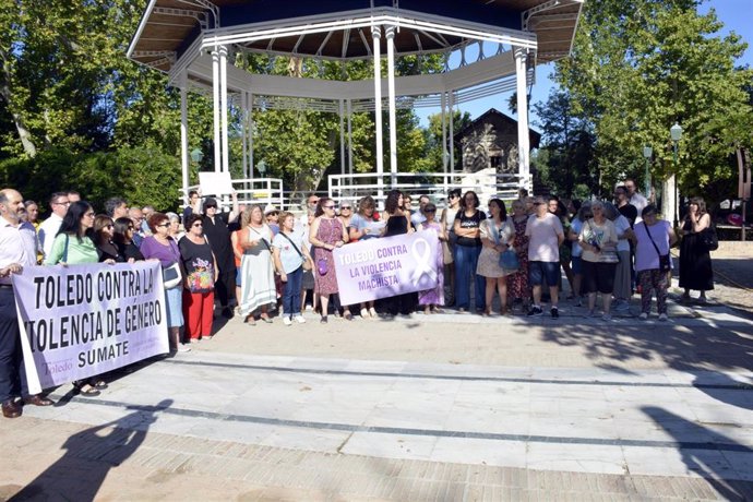 Concentración en contra de la violencia machista en Toledo