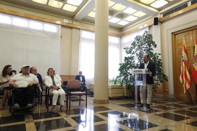 El presidente del Gobierno de Aragón, Javier Lambán, ha presentado el proyecto en el Edificio Pignatelli.