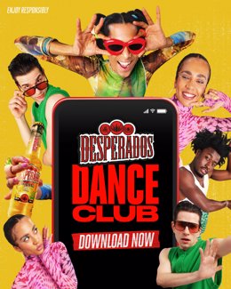 Desperados launches updated Desperados Dance Club app where dancing steps are turned into rewards and cash for charity. Credit: PaulaSchu
