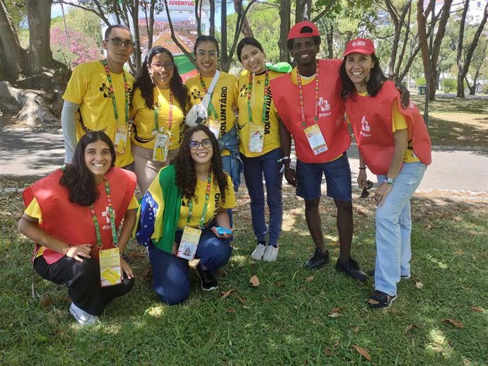 Voluntarias iberoamericanas en la JMJ de Lisboa
