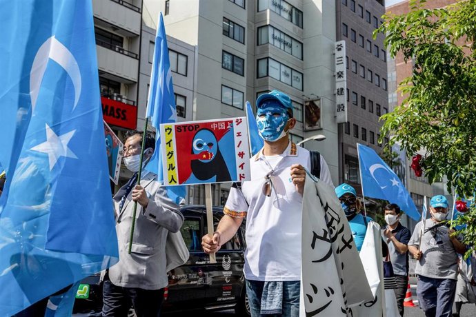 Archivo - Una manifestación en Tokio contra el genocidio uygur en China 