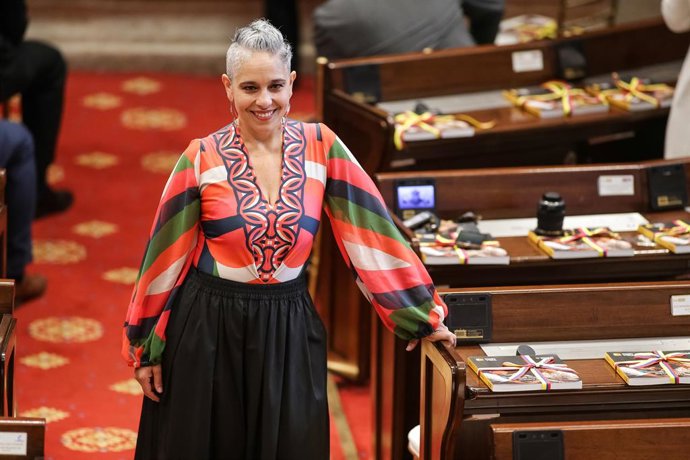 BOGOTÁ. 20 de julio de 2023.Momentos previos a la instalación del nuevo periodo legislativo en el congreso de la república. En la foto: Maria Jose Pizarro.(Colprensa-John Paz)