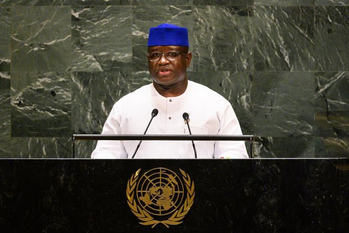 Archivo - El presidente de Sierra Leona, Julius Maada Bio