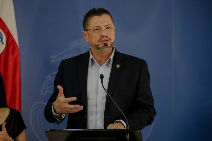 Archivo - March 14, 2020: Rodrigo Chavez, Ministro de Hacienda, Gobierno anunciA?l medidas en A??reas econA?lmicas a causa del CODVID19 Coronavirus en el paA?s, Casa Presidencial, Costa Rica. 14 Marzo 2020. Foto: Roberto Carlos SA??nchez @rosanchezp