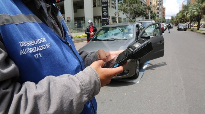 Zona de aparcamiento regulado de Quito