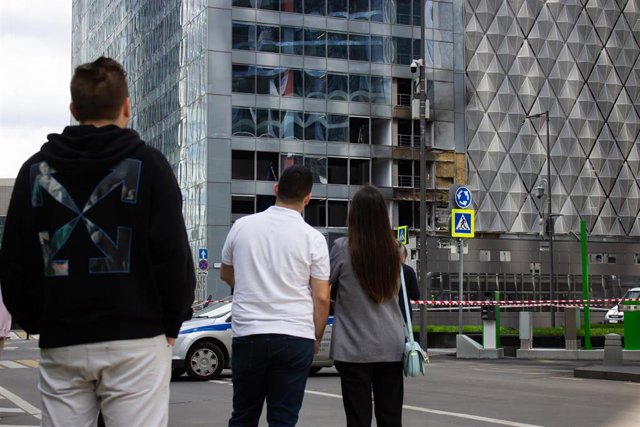 Ataque con drones contra un edificio en la capital de Rusia, Moscú