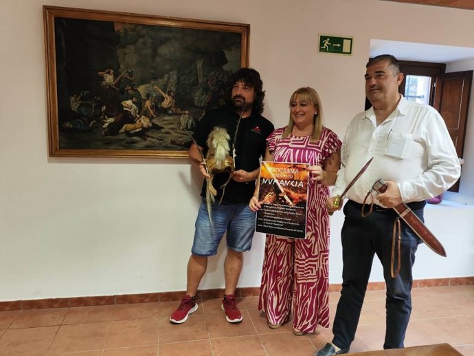 Presentación de la recreación de la caída de Numancia, que se celebrará este sábado en Garray.