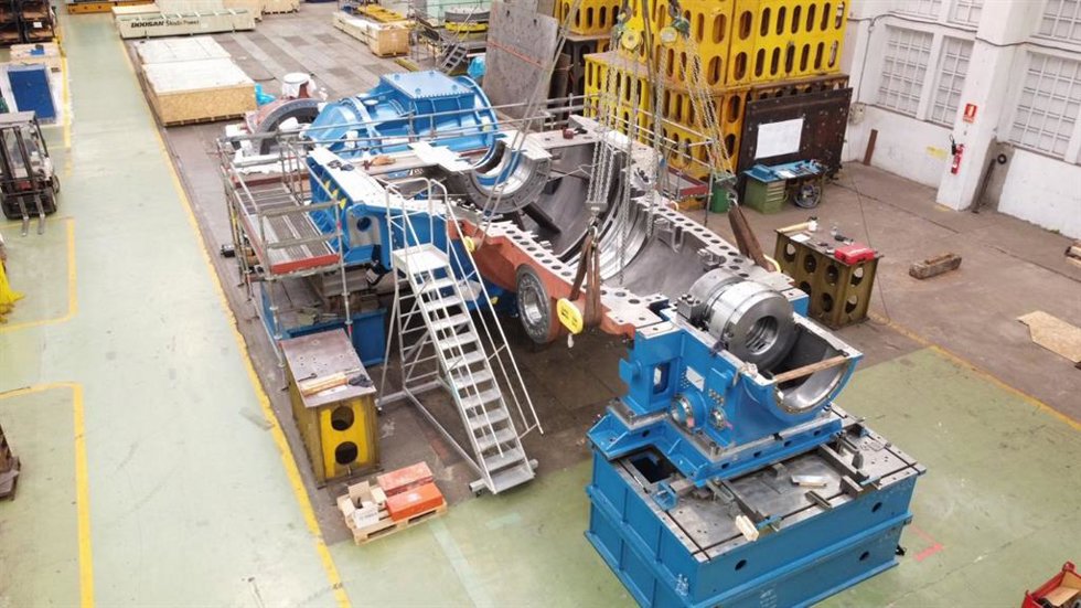 Montaje de turbina en Navantia Ferrol
