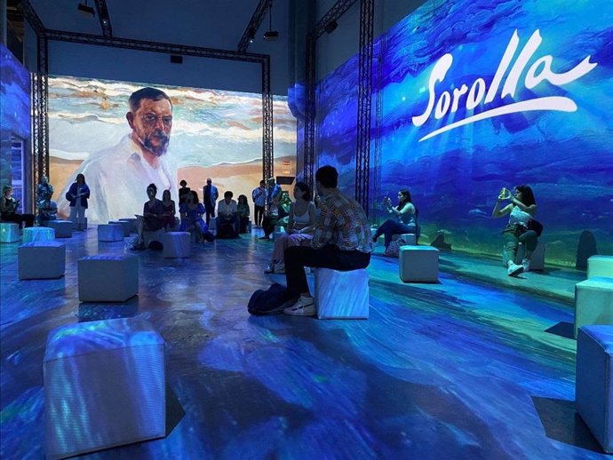 La exposición inmersiva de Sorolla en la Base de La Marina de Valncia ya ha recibido  a más de 20.000 visitantes