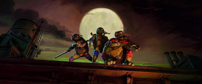 L-r, DONATELLO, LEONARDO and RAPHAEL and MICHELANGELO  in PARAMOUNT PICTURES and NICKELODEON MOVIES Present A POINT GREY Production TEENAGE MUTANT NINJA TURTLES: MUTANT MAYHEM