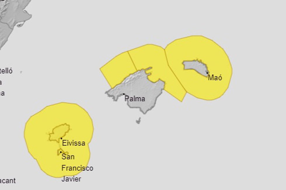 Aemet activa el aviso amarillo por fenómenos costeros