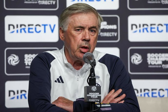 Carlo Ancelotti durante una rueda de prensa