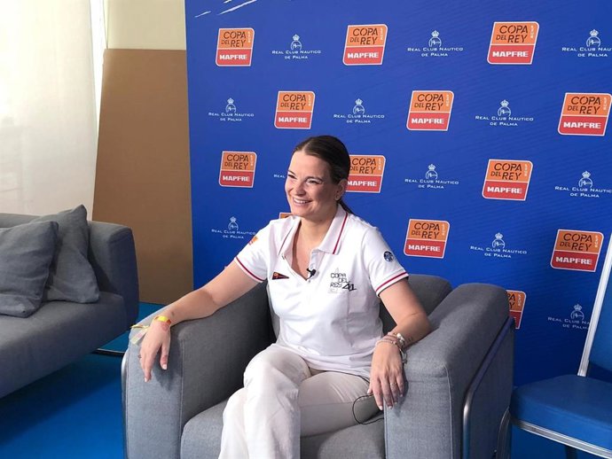 La presidenta del Govern, Marga Prohens, este jueves en el Real Club Náutico de Palma.