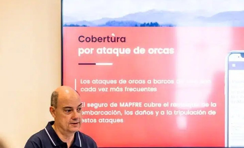 El CEO de Mapfre Iberia, José Manuel Inchausti, presentando en Palma un informe sobre el seguro en embarcaciones de recreo.