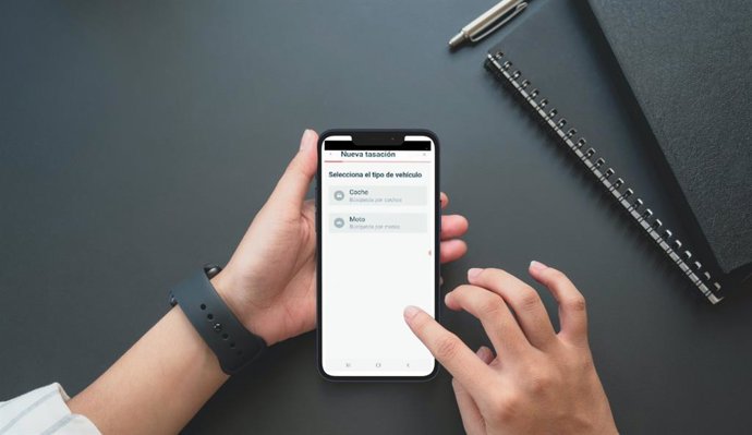 Aplicación móvil  de Ganvam para la tasación online de motos, ciclomotores y quads de segunda mano.
