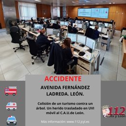 Gráfico elaborado por el 112 con datos del accidente en León capital