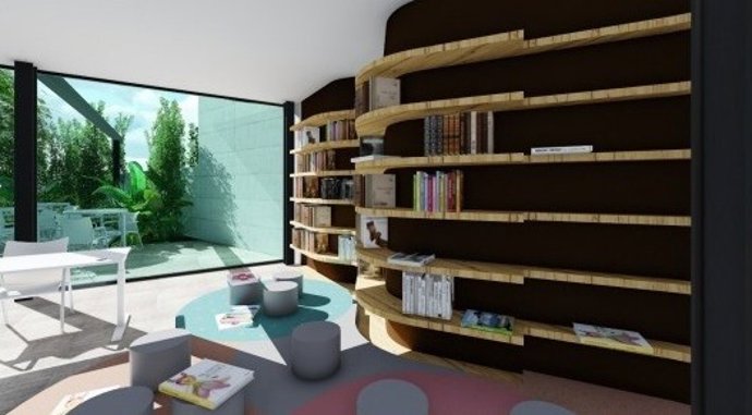 Archivo - Proyecto de conversión de la antigua cafetería del Jardín Botánico Atlántico de Gijón en sala polivalente