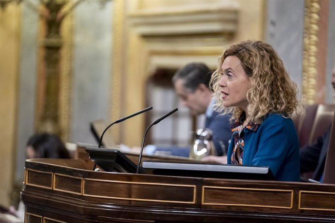 Archivo - La presidenta del Congreso, Meritxell Batet, durante una sesión plenaria en el Congreso de los Diputados.