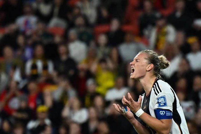 La delantera alemana Alexandra Popp se lamenta de una ocasión fallada en el Alemania-Corea del Sur del Mundial 2023