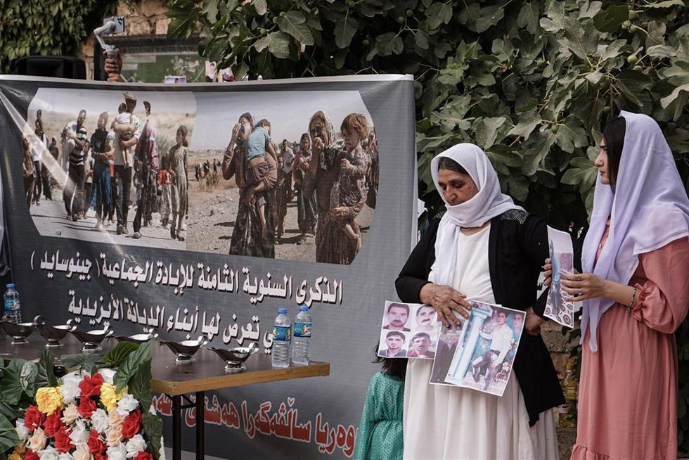 Archivo - Un evento para recordar a las víctimas del genocidio yazidí en Lalish, en Irak
