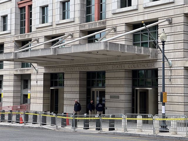 03 August 2023, US, Washington: A general view of E. Barrett Prettyman United States Courthouse where the former US President Donald Trump is set to be arraigned after being indicted by special counsel Jack Smith over alleged efforts to overturn the 2020 