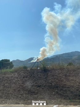 Incendi de vegetació en La Coma, La Selva del Camp (Tarragona)