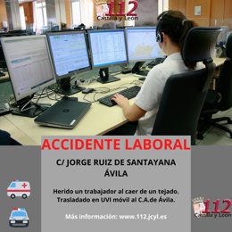 Gráfico elaborado por el 112 con datos del accidente ocurrido en Ávila