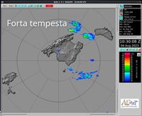 Aemet avisa de una fuerte tormenta que se está acercando a la zona de Pollena y que puede ir acompañada de viento