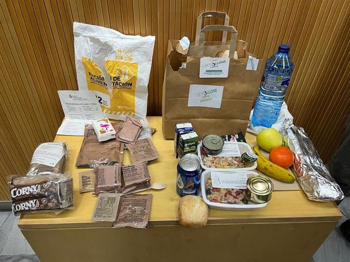 Menús del operativo antiincendios.