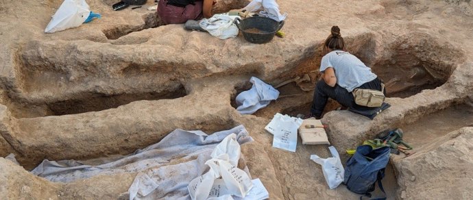 Enterramientos localizados con motivo de unas obras de semipeatonalización en Osuna, en Sevilla.