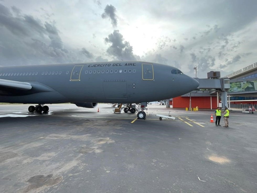A330 del Ejército del Aire en Niamey para la evacuación de ciudadanos de Níger