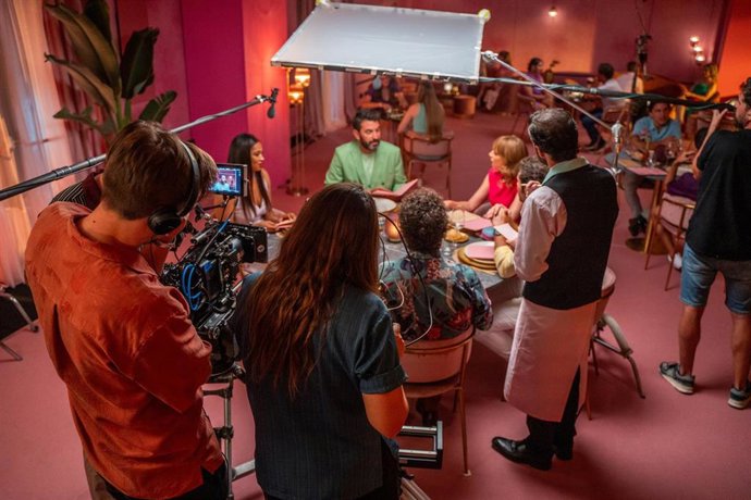 Rodaje de la película Pequeños calvarios, a 4 de agosto de 2023, en Valncia. 