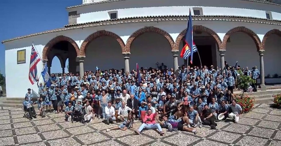 Peregrinos en el Santuario de Fregenal de la Sierra