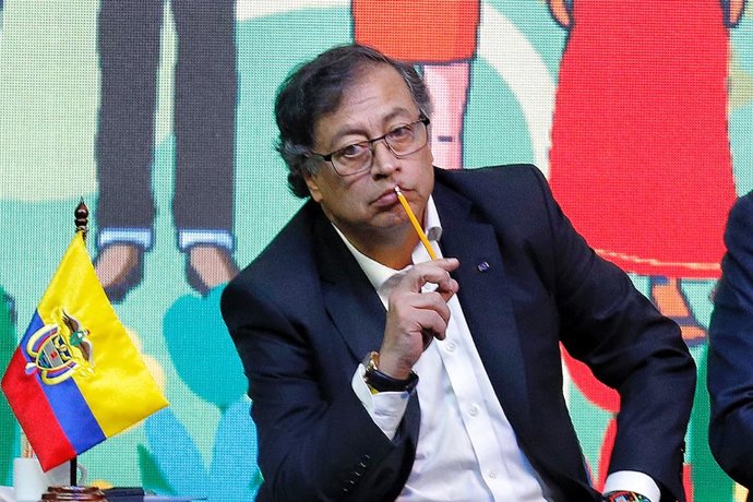 Bogotá. Agosto 3 de 2023. Acto Público de Instalación del Comité Nacional de la Participación -instancia transitoria de la Mesa de Diálogos de Paz entre el Gobierno de Colombia y el Ejército de Liberación Nacional-ELN. En la foto: Gustavo Petro,