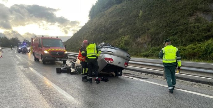 Imagen del vehículo accidentado.
