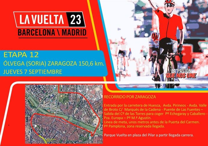 Cartel de la duodécima etapa de la Vuelta a España 2023.