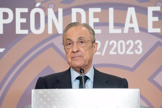 Archivo - El presidente del Real Madrid, Florentino Pérez