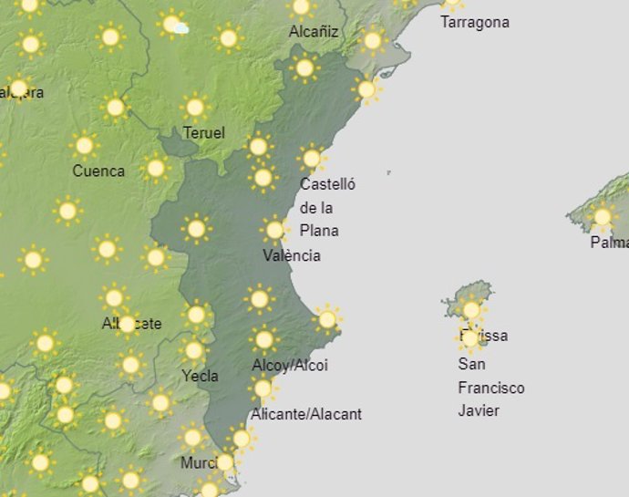 Predicción meteorológica para este domingo 6 de agosto