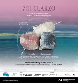 Cartel del cortometraje documental 'Cuarzo 7:11'  de Daniel Entrambasaguas