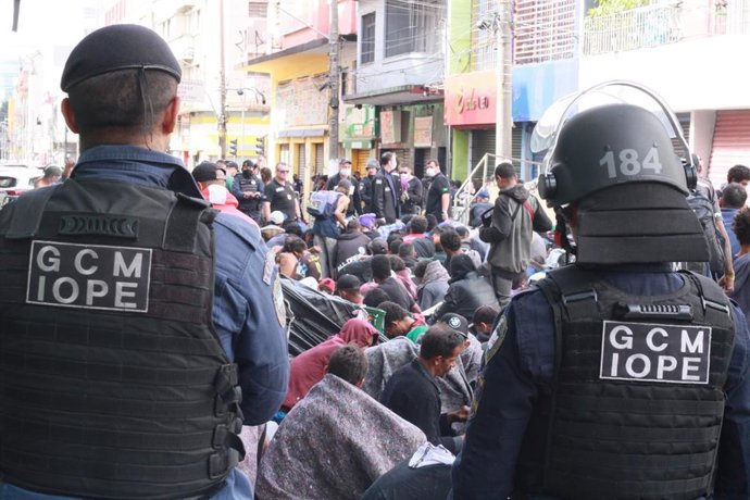 La Policía de Brasil en una operación contra el narcotráfico en Sao Paulo