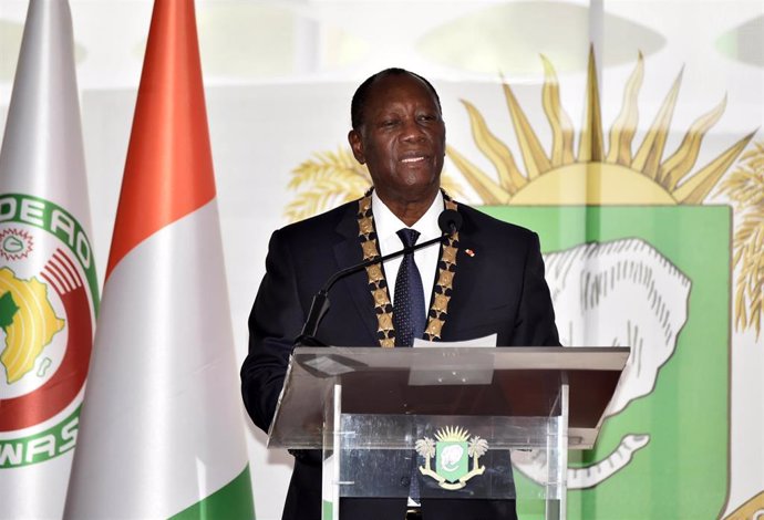 Archivo - Imagen de archivo del presidente de Costa de Marfil, Alassane Ouattara