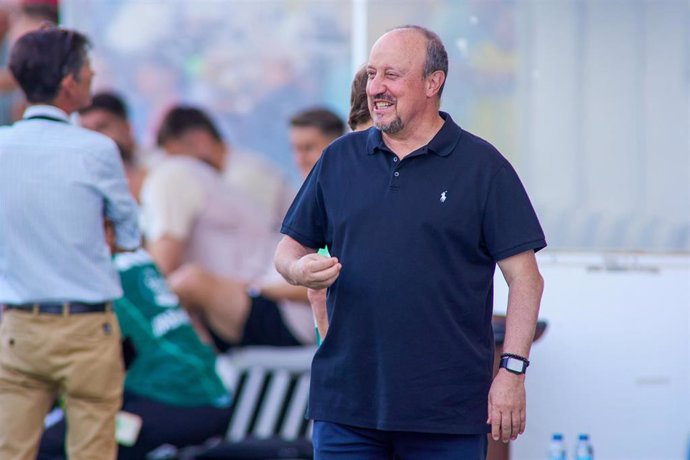 Rafa Benitez, head coach of RC Celta de Vigo, looks on during Algarve Trophy football match played between Real Club Celta de Vigo and Al Nassr FC at Algarve stadium on July 17, 2023, in Faro, Portugal.