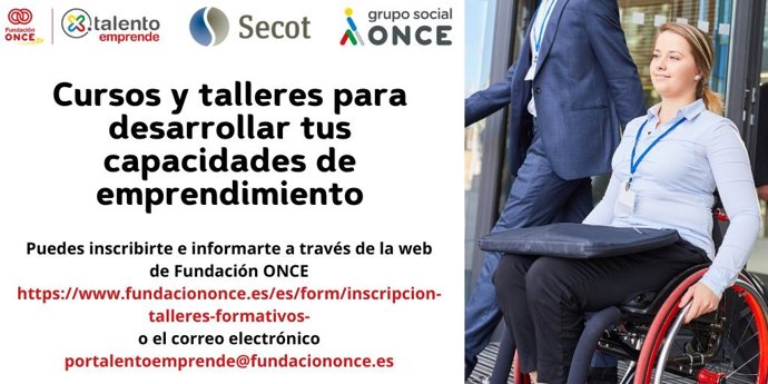 Los cursos gratuitos para emprendedores con discapacidad de Fundación ONCE se impartirán entre septiembre y diciembre