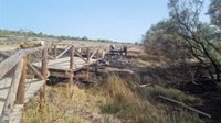 Cerrado al público el Parque de Los Toruños por el incendio de Puerto Real (Cádiz)