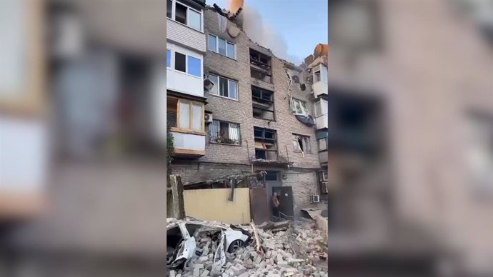 Al menos cinco muertos por un ataque sobre un edificio de viviendas en la ciudad de Pokrovsk, en Donetsk